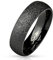 Bungsa 57 (18.1) Sandgestrahlter schwarzer Ring Edelstahl Frauen & Männer 49-70 (Herren Damen Fingerring Partnerringe Verlobungsringe Trauringe Damenring Edelstahlring Diamant Optik Glitter Glitzer