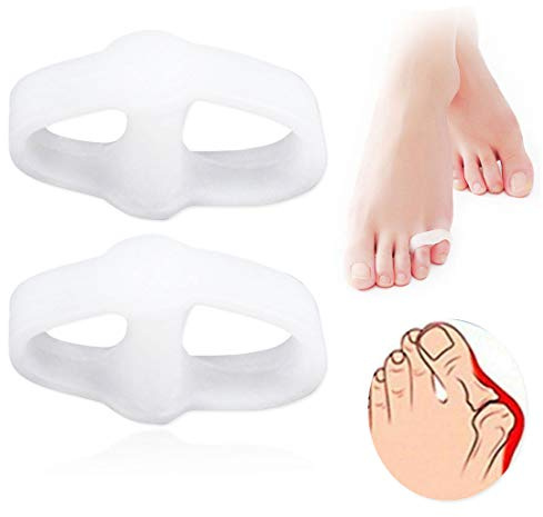 Pedimend Gel Design Toe Separator, Hammer Toe Straightener (Single-Loop) | Gel Toe Separator For Ballenzeh Relief, Double Loop Pinkie Toe Separator |Ideal for yoga & sports activities | Foot Care