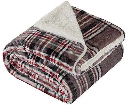 Kuscheldecke XL Grau 150x200cm Lammfelloptik Wohndecke Tagesdecke Decke Sherpa Plaids Flauschig Weich und Angenehm Warm Microlight to Berber