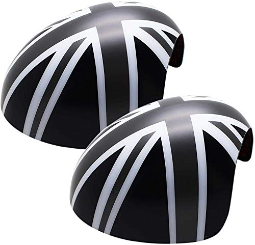 Außen Spiegel Abdeckung Außenspiegel-Abdeckung Für MINI Cooper R50 R52 R53 Links-hand Stick (graues Union-Jack-Design)