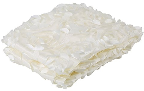 Zerodis Baby Neugeborenen Decke Wrap Teppich Fotografie Fotoshooting Zubehör Dekor Rose Weich(Milchweiß)