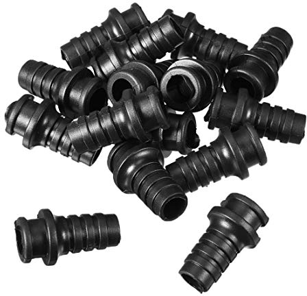 sourcing map 15 Stück PVC Zugentlastung Kabelknickschutz 8-7mm Innendurchmesser Schwarz