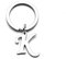 Porte-clés personnalisé pour femme et homme avec initiale de l'alphabet en argent, K, L