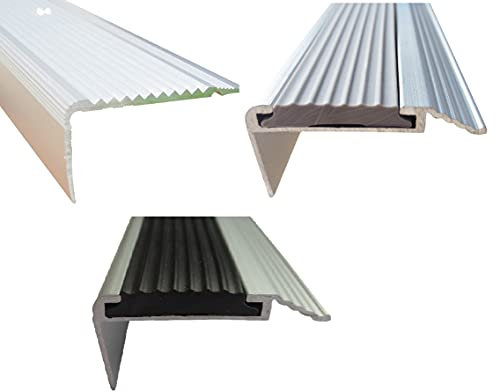 B-Ware 20 mm x 40 mm - 50 bis 190 cm Varianten in Silber Treppenkanten Winkelprofil Treppenwinkelprofil Treppenprofil Treppenstufenprofil