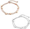 Rosegold herz Damen Armband Armkette Armschmuck Armband mit herz Anhängern Doppelt Kette Armband für Frauen Mädchen Armkette stern Freundschaftsarmband Freundschaftsarmbänder (silber+rosegold)