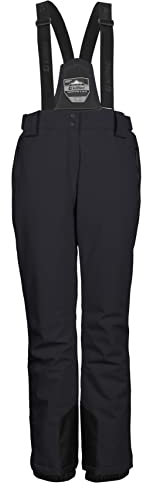KILLTEC Damen Funktionshose mit abnehmbaren Trägern, Kantenschutz und Schneefang KSW 288 WMN SKI PNTS KG, schwarz, 18, 37800-000