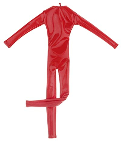 Hellery 1/6 Figuren Maßstab Zubehör Langarm Eng Fitting Kleidung für 1/6 / TBeaggue SpielzeugSpielzeugpuppe Soldat Weibliche Körperteile, PU Rot