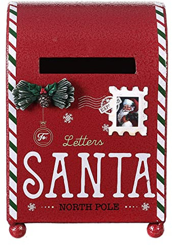 Holyart Boîte aux Lettres Rouge de Père Noël 20x15x10 cm
