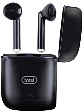 Trevi HMP 12E20 AIR, Cuffie Wireless Sport con Auricolari Touch e Microfono Incorporato, Design Leggero e Confortevole, Cuffie Wireless con Autonomia 3 Ore, Nero