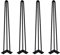 Lot de 4 pieds en épingle à cheveux - 86 cm - Pieds de table en métal robuste - Pieds de meubles modernes en épingle à cheveux avec vis et protecteurs de sol - 3 tiges