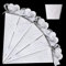 BETESSIN 100 pz Coni Portariso Matrimonio Bianco Coni Portaconfetti Cuore Bomboniere con Nastro di Organza per Matrimonio Nozze Battesimo Baby Shower Compleanno