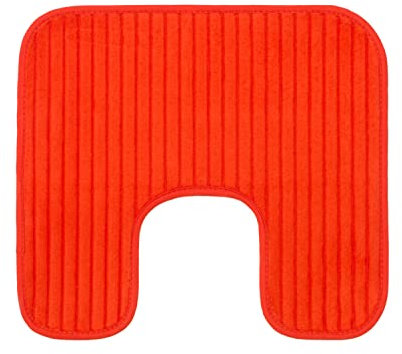 Gözze - Rutschfester Weicher Toilettenteppich in U-Form, 100% Polyester, 50 x 45 cm - Orange