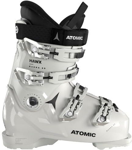 ATOMIC Hawx Magna 85 W Skischuhe - Größe 23/23.5 - Alpin-Skischuh für Damen in Weiß/Schwarz - 102mm breite Passform - Stabile Prolite Konstruktion - Memory Fit für präzisen Sitz