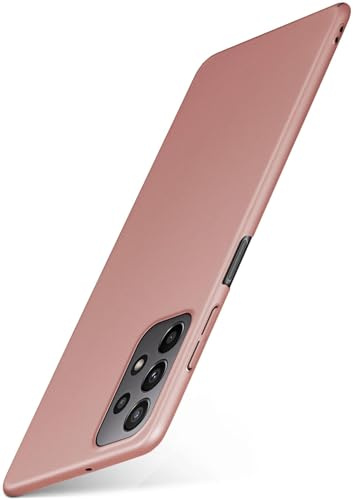 moex für Samsung Galaxy A23 5G Hülle Ultra Dünn, Schutzhülle mit erhöhtem Kameraschutz, Slim Cover Hardcase Backcover, Dünnste Handyhülle Minimalistisch Alpha Case, Rosegold