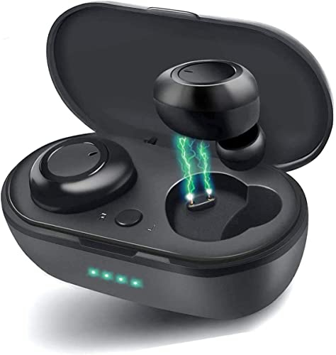Bluetooth Kopfhörer in-Ear Ohrhörer,Kabellose Kopfhörer mit Klarem Mikrofon,Bluetooth 5.0 Earbuds,IPX7 Wasserdicht Touch Control,Noise Cancelling, 30 Std Spielzeit,für Android/Samsung/iPhone