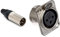 Neutrik NC3MXX Kabelstecker (3-polig) mit vernickeltem Gehäuse & Adam Hall Connectors 7837 - Einbaubuchse XLR female D-Typ
