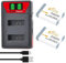 Pickle Power 2-Pack NB-13L Battery and Dual USB Charger for Canon PowerShot G1 X Mark III, SX620 HS, SX720 HS, SX730 HS, SX740 HS, G7 X, G7 X Mark II, G5 X, G5 X Mark II, G9 X, G9 X Mark II Camera
