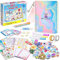 HappyKidsClub Geschenk Mädchen 5 6 7 8 9 10 11 Jahre, Scrapbook Zubehör Einschulung Mädchen Spielzeug ab 4 5-8 Jahre Mädchen Kleine Geschenke für Kinder Journaling Album Zum Selbstgestalten