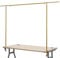 Holdfiturn Tall Over Table Rod Stand with Clamps - Adjustable 135-250cm Metal Table Arch Stand Table Clamp Stand Hanging Rail - Party Stands for Decorations, Wedding Anniversary Gold