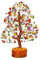 FASHIONZAADI Mix-Chakra-Edelsteinbaum für Feng Shui, Bonsai, Reiki, Heilkristalle, Geldbäume, Chakra-Ausgleichsstein, Glückskristall, Heimdekoration Tisch-Prunkstück, Größe 10-12 Zoll (Silberdraht)