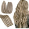 HotLulana Tape in Extensions Echthaar Chestnut Brown to Blonde Highlight(#P6/613) Extensions Echthaar 14zoll/35cm 40g Invisible 100% Natürliche Echthaar Extensions Tape 20pcs Skin Weft Tape.