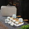 LeGDOr Tragbare Keramik Teekanne Set Reise Tee Set Chinesische Keramik Teekanne Infuser Handgemachte Kungfu Tee Set mit Aufbewahrungstasche Stil 7 10 Set