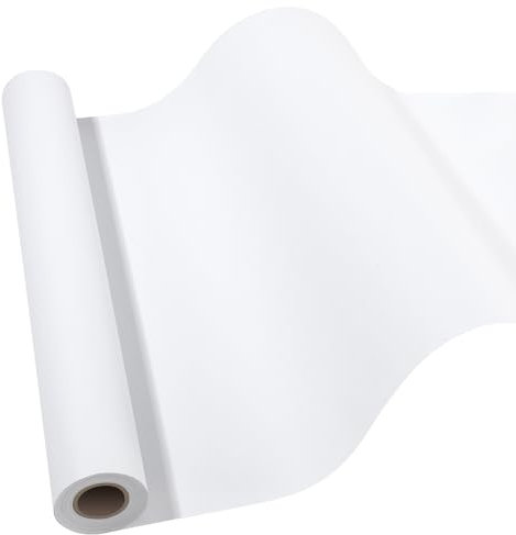 Geschenkpapierrolle, Weiß, 38,1 x 1,498,6 cm, Kunst-Staffelei-Papierrolle, zum Malen, Wanddekoration, Staffelei und Wandkunst