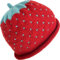 Erdbeermütze, Früchtemütze, Boshi Mütze Beanie gehäkelt Mehrfarbig Gratis Wandtattoo Coffee (L 56-60cm)