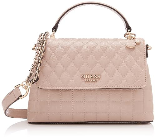 GUESS Yarmilla Top Handle Flap Bag Taupe
