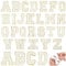 26 PCS 5.6cm Iron on Letters for Clothes, Chenille Letter Patches Alphabet A-Z Glitter Letter Iron on Patches Chenille Embroidered Patches for Clothing Sweatshirt Jackets Hat (White, Gold)