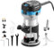 Genmitsu 1.25 HP Palm Trimmer Router, Compact Router Wood Tool with Fixed Base, 6 Variable Speeds, with 1/4“ Collet, Perfect for CNC Woodworking & DIY Project