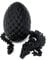 Munnygrubbers - Small 12 Crystal Dragon Fidget Toy with Surprise Egg - Heavy Duty - 3D Printed Flexible Articulating Plastic Collectible Figurine - (Black)