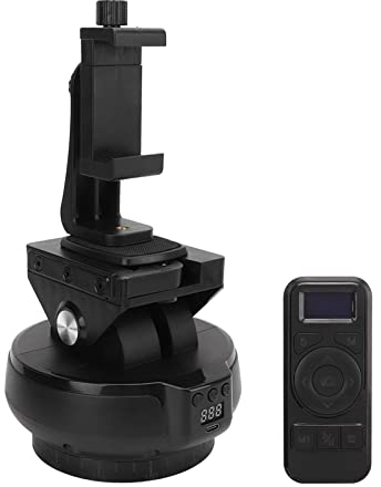 Motorized Rotating Panoramic Tripod Head, Wide Compatibility Motorized Pan Tilt Head, 360° Rotation, 2.4G Wireless Remote Control Pan Tilt, DSLR Smartphone Camera, Tripod Usage