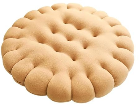 Yahbrra Kissen, Bodenkissen, Meditationskissen, Sitzkissen für Spielzimmer, Sitz, Balkon, Quadrat Sitzkissen Sitzerhöhung Sitzkissen Weich(Round-beige,1 Pack (40 * 40 * 8cm))