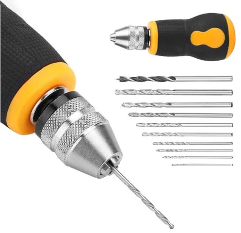 Taladro giratorio pequeño, herramientas giratorias, taladro de mano portátil, taladro de mano giratorio con taladros manuales giratorios para tareas delicadas como fabricación de joyas, grabado,