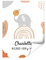 ORWO – Kinderposter mit Namen & Geburtsdatum | Abstract Baby Set | A2 & A3 | Poster Kinderzimmer | Made in Germany | personalisiertes Geschenk (Elefant, A3)