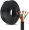 Qiping 7×0,5mm² Filo 7 Conduttori Tondo Cavo per rimorchio 10M 12V/24V Elettrico per Barche/Automobilistiche/LED Lampadine