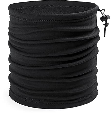 WALBOX Scaldacollo Uomo Donna Invernale in Tessuto Tecnico e Peluche - Paracollo Termico per Moto e Sport. (Nero)