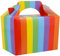 angelikashalala 25Pack Party Favor Paper Boxes Rainbow Small Cake Boxes Snacks Food Assemble Boxes for Birthdays Party,15 * 10 * 10CM