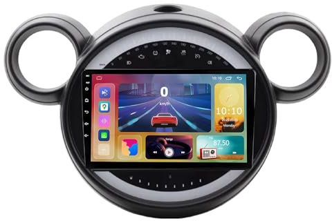 Radio estéreo para coche de doble DIN Android 13 para BMW Mini Cooper Countryman R56 R60 2011-2013, estéreo para coche con pantalla táctil de 9 pulgadas con control de voz Carplay Wifi Control del vol