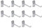 10 Pack Supermarket Shelf Rack Hook, Heavy Duty Square Hole Plate Hook, Metal Display Shelf Hook for Supermarket Garage Retail (100mm)