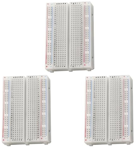 3Pcs Breadboard 400 Point Solderless Prototype PCB Board Kit for Proto Shield Distribution Connecting Blocks for Arduino (3 * 400)