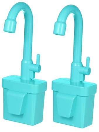 HOLIDYOYO 2stücke Spielküche Wasserhahn Spielzeugsprudel Rotierender Küchenarmatur Nachbildung Kinderküche Zubehör Realistische Spüle Wasserspielzeug Ersatzteile