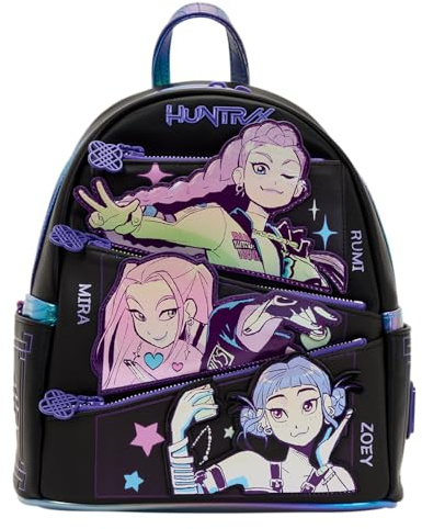 Loungefly KPop Demon Hunters HUNTR/X Mini Rucksack mit Fotokarten-Anhänger