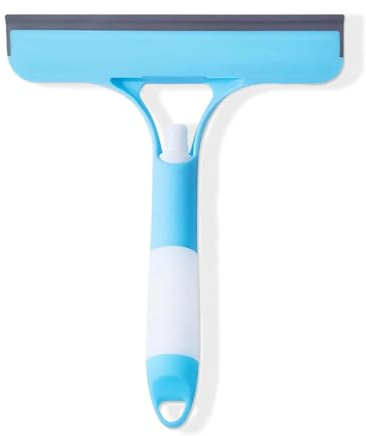 fKiZanthene 3 in 1 Window Cleaning Squeegee with Spray Bottle, Multi-Function Glass Cleaner Tool for Shower, Mirror, Car and Home, Window Scraper and Wiper with Sponge