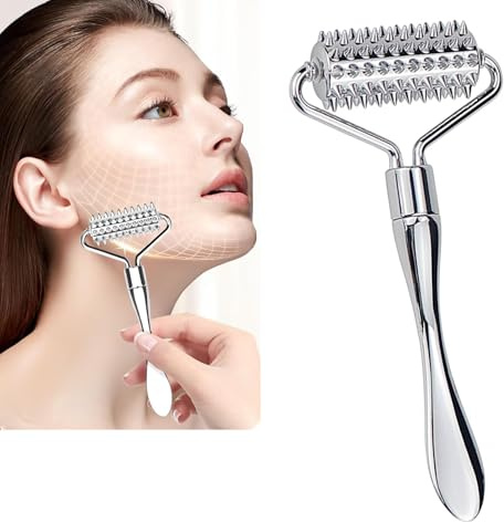 Aiguille de Rouleau de Massage Facial, Rouleau de Massage Facial, Argent