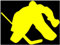 Samunshi® Aufkleber Eishockeytorwart Autoaufkleber Goalie 20 x 14,7cm gelb