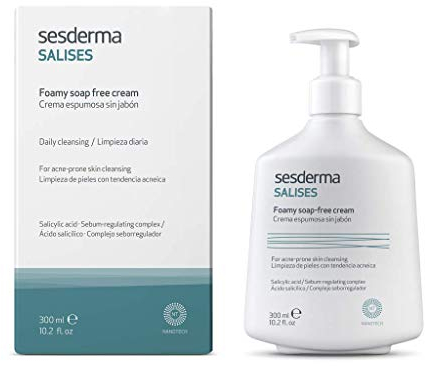 Sesderma | Salises Schäumende Seifenfreie Creme | zu Akne Neigende Haut | Salicylsäure | Haut Mattieren | Aktive Substanzen | Reine Haut | Reinigung