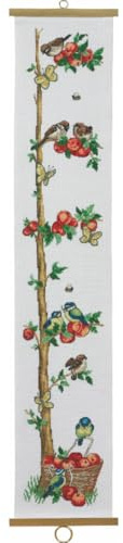 Kreuzstich Stickpackung Apfel & Vogel Zählmuster