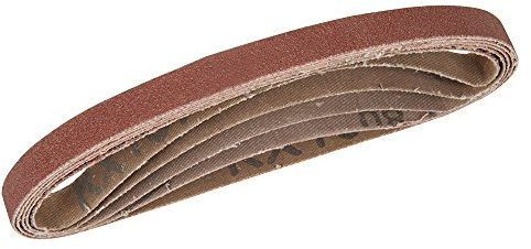 Silverline 338767 Lot de 5 Bandes abrasives 10 x 330 mm Grains assortis